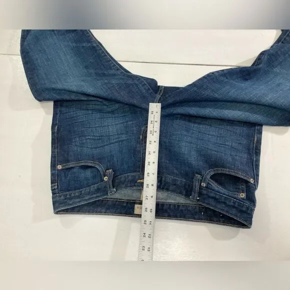 Gap Factory Curvy Jeans Womens 12/31R Low Rise Straight Leg Blue Denim - Picture 8 of 10